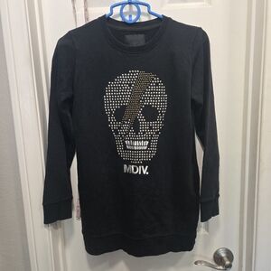Musium Div. Studded Skull Sweatshirt. Size M
